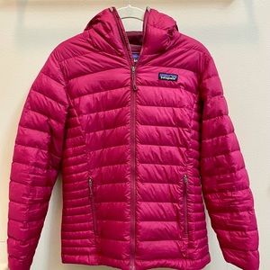 Patagonia Down Sweater puffy jacket, pink, small